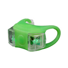(Green) Fanale posteriore per bicicletta, a forma di rana, con 2 LED, alta luminosità, impermeabile, 3 modalità di illuminazione, in silicone.
