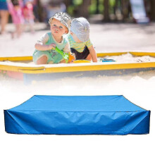(Blue, 180x180cm) Sandbox-Abdeckung aus 420D Polyester mit PVC wasserdichter Beschichtung, staub- und wetterfest