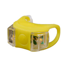 (Yellow) Fanale posteriore per bicicletta, a forma di rana, con 2 LED, alta luminosità, impermeabile, 3 modalità di illuminazione, in silicone.