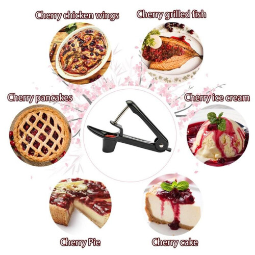 Ronyes Cherry Pitter Stainless Steel 20cm Silver Ergonomic Design Efficient Fruit Corer 2