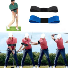 (Black) Golf Swing Hand Motion Corrector - Posture Correction Strap for Improved Swing Assisture