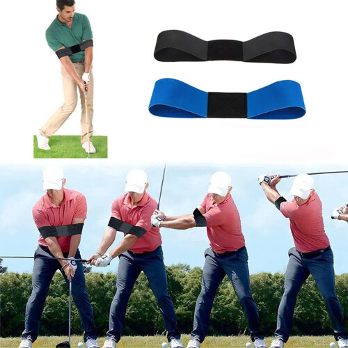 (Black) Golf Swing Hand Motion Corrector - Posture Correction Strap for Improved Swing Assisture