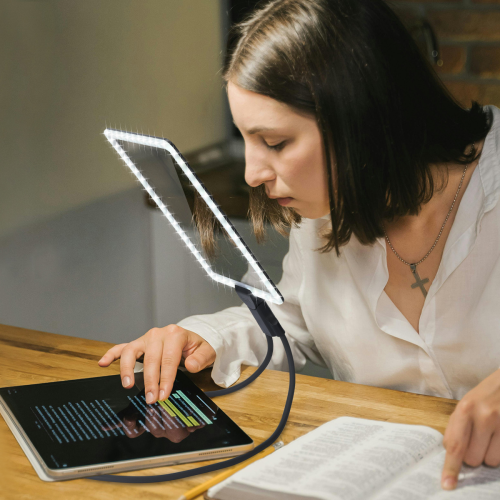 Μεγεθυντικός φακός Hands-Free με 50 LED φως και μεγεθυντικό φακό σελίδας με λαιμόκοψ