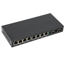8 Port Ethernet Switch Glasfaser Konverter