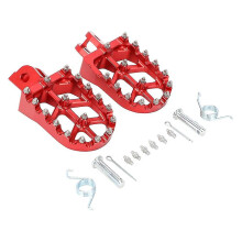 (Red, Red) Motorcycle Footrest compatible with multiple Honda 125 models, lightweight aluminium alloy, OEM replacement part