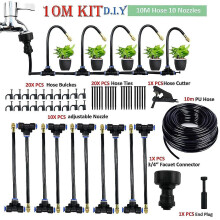 (DIY 10m) Pulverizador de Jardim de Latão 20 cm com Gatilho para Água Atomizada Universal DIY