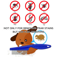 14 Pieces Tear Stain Remover Comb Double-Sided Dog Eye Comb Brush Dog Flea Combs Double Comb Multipurpose Tool
