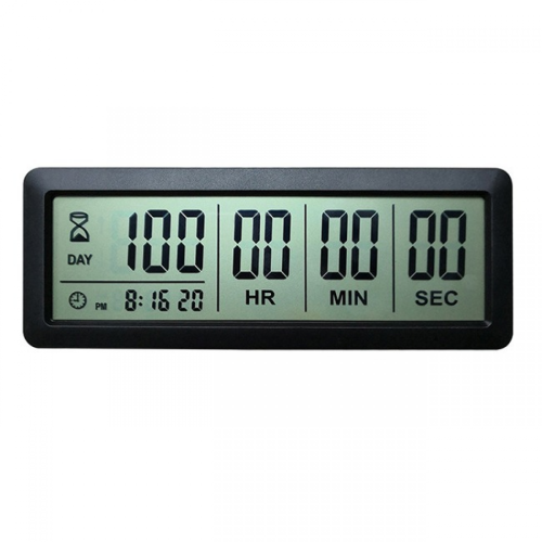 Big Digital Countdown Days Clock - 999 Days Count Down Clock for Graduation Lab Kitchen (Black)