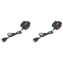 2X Dash Cam Fastkopplad Buck OBD Till USB-Adapterkabel för Dashcam-Spegel CarPlay-Monitor DVR-Laddare