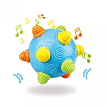 Balle musicale interactive vibrante, jouet d'éveil sensoriel pour enfants, couleurs vives, matériau durable, cadeau amusant