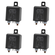 4X Battery Isolator Relay 12V 4-Pin WM686 Start Relay Car /OFF Normally Open Relay RL/280 200A
