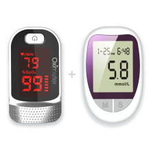2026 Smart Home bærbart blodoximeter + blodsukkermåler kombinationssæt