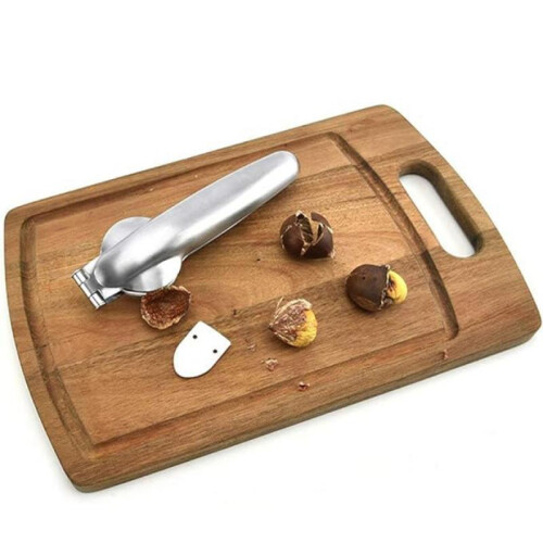 AEWOYAD Manual Chestnut Sheller Stainless Steel Silver Nut Cracker Kitchen Gadget 2