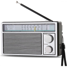Retro-tragbares AM/FM-Radio mit Kurzwellenempfang und Akku
