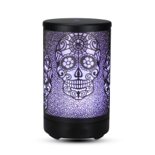 Utsøkt hodeskalle eterisk oljediffuser, 100 ml metall aromaterapi ultralyd kjølig tåke luftfukter luft duft hjem