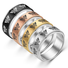 stk. angstring fidget-ring for kvinner og jenter - angstsommerfugl rustfritt stålbåndringer kvinner og jenter spinnerringer
