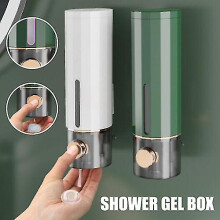 (Green, Green) Flüssigseifenspender 450 ml zur Wandmontage mit Druckfunktion und Sichtfenster für Bad und Küche