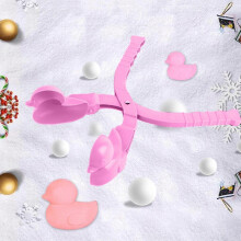 (Pink) Schneeballformer-Set mit Clips, Schneeballformer für Kinder mit Tierformen, schnell formbar für Schnee- und Sandspiele, 21 cm, mehrfarbig