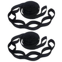 (Black) Cinto para Rede de Descanso 2 Unidades, Poliéster de Alta Resistência, Ajustável, 2 Metros, Cor Laranja/Azul/Branco/Preto