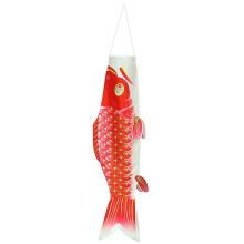 (Red, 70cm) Koi-kalan tuulipussi 70x18cm satiini ulkokoriste puutarhaan ja terassille, monivärinen