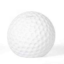 Spaarpot in de vorm van een golfbal, een kapotte mijn als sportthema, een leuk cadeau voor kinderen, dames en heren.