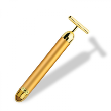 Rolă facială vibrantă din aur de 24k pentru lifting și fermitate