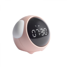 Ceas deșteptător pentru copii, setare alarmă dublă, lumină de noapte cu luminozitate reglabilă, activare vocală, detectare temperatu