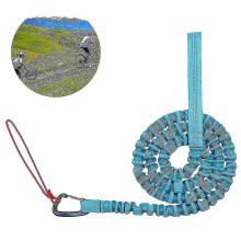 (Blue) Corda da traino per bicicletta per bambini, lunghezza regolabile da 1,7 a 3 metri, portata massima 225 kg, con striscia riflettente.