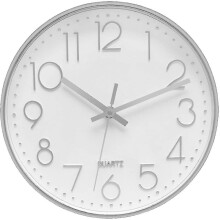 (gray) Seinäkello 12 tuuman kvartsikoneistolla, suurilla numeroilla, olohuoneeseen, makuuhuoneeseen ja toimistoon