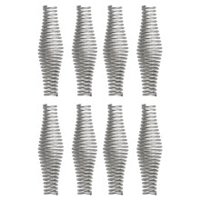 8 Stuks Verenstalen Handgrepen, Verchroomd, Geïsoleerd, Flexibel, voor Grills, Houtkachels, Barbecues, Fornuizen en Open Haarden
