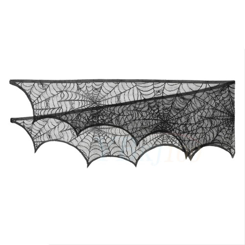 Polyester Spitzentischdecke Halloween 244x46cm 2