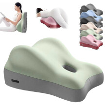 (Green) Almofada Ergonómica de Espuma Viscoelástica com Duplo Suporte para Cóccix, Alívio de Dores Lombares