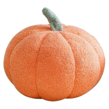 (orange, 35cm) Pompoen pluche kussen, 28 cm, oranje, kort pluche, Halloween kussen voor bank of bed.