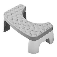 (grey) Banheiro Banquinho 17cm Altura Plástico Rigoroso Auxiliar Evacuação Saudável