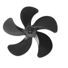 (black) Replacement Fan Blade, 5-Blade Design, 1 Piece for Fireplace Wood Stove Fan