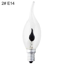 (2-E14) Lampadina LED effetto fiamma, attacco E14 E27, 3W, 220V, luce decorativa per casa, camera da letto, soggiorno