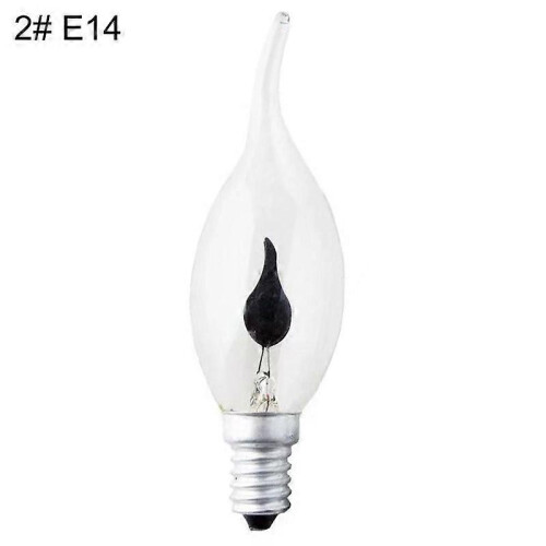 (2-E14) Lâmpada LED de Chama Decorativa E14 E27 3W 220V para Quarto Sala