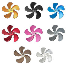 (Gold) Stove Fan Blade 5 Blades Aluminium for Heat Circulation, 140-662F Range, 25dB Quiet
