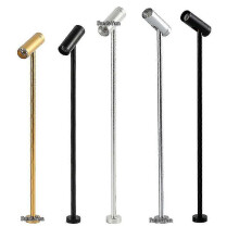 (Silver 35CM, 4000K) Spotlight LED 3W Dimmável para Vitrines, Acabamento Níquel Escovado, Corpo em Alumínio, Modelo FY 1225