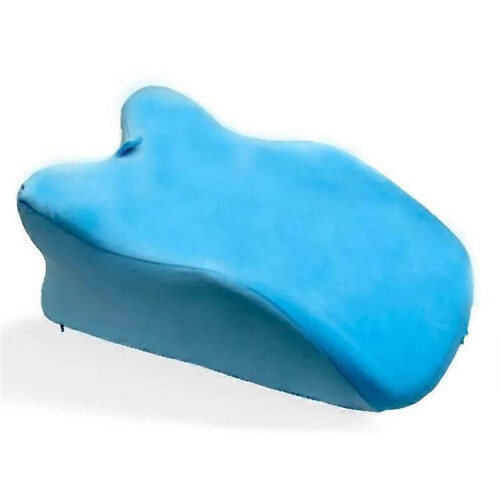 (Azure) Positioning Pillow Memory Foam 60x36x23cm Multi-Position Support for Back Stomach Side Lying