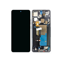 Écran LCD - Motorola - Edge 50 Pro - Noir Carbone - Avec châssis - Original