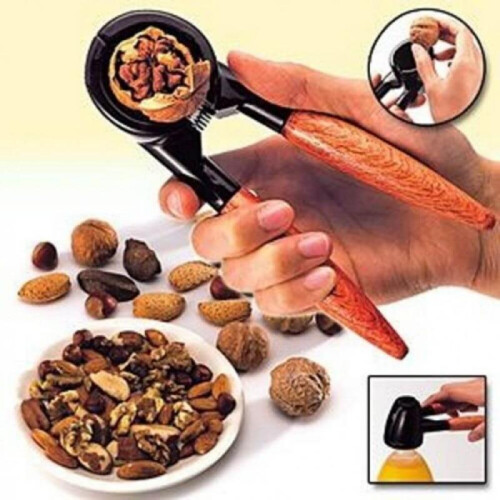 CLIVIA Walnut Cracker, Wood/Metal, Brown, Manual Nutcracker, Durable Tool 2