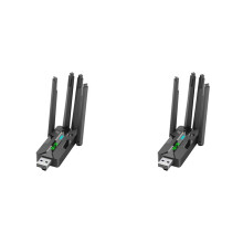 2X AX900 WiFi6 USB-Adapter 2.4G+5Ghz WiFi 5.4 WiFi-Dongel 4-Antenner MU-MIMO Trådlöst Kortmottagare för PC/Laptop