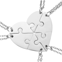 stuks gepersonaliseerde vriendschapskettingen van roestvrij staal met naam, hanger voor beste vriendin, afneembaar puzzelhartje me