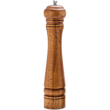 Houten pepermolen met instelbare maalgraad, keramische maalschijf, zoutmolen (25 cm)