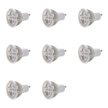 8X 4 LED GU10 Glödlampa 4W Kallvit 85-265V