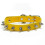 (yellow, L) Bite-Resistant Dog Collar Leather Adjustable Small Solid Colour for Canine Use 1
