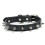 (black, M) Bite-Resistant Dog Collar Leather Adjustable Small Solid Colour for Canine Use 1