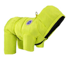 (green, XL) Dog Winter Onesie Warm Windproof Waterproof for Small Dogs, S to XXXL Size, Polyester Cotton Material