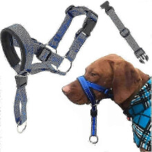 (Blue, L) Kopfhalfter für Hunde verhindert Ziehen an der Leine, verstellbare Passform mit Komfortpolsterung für das Hundetraining